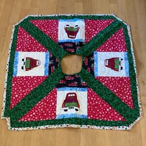 NEW - Homemade Quilted Christmas Tree Skirt